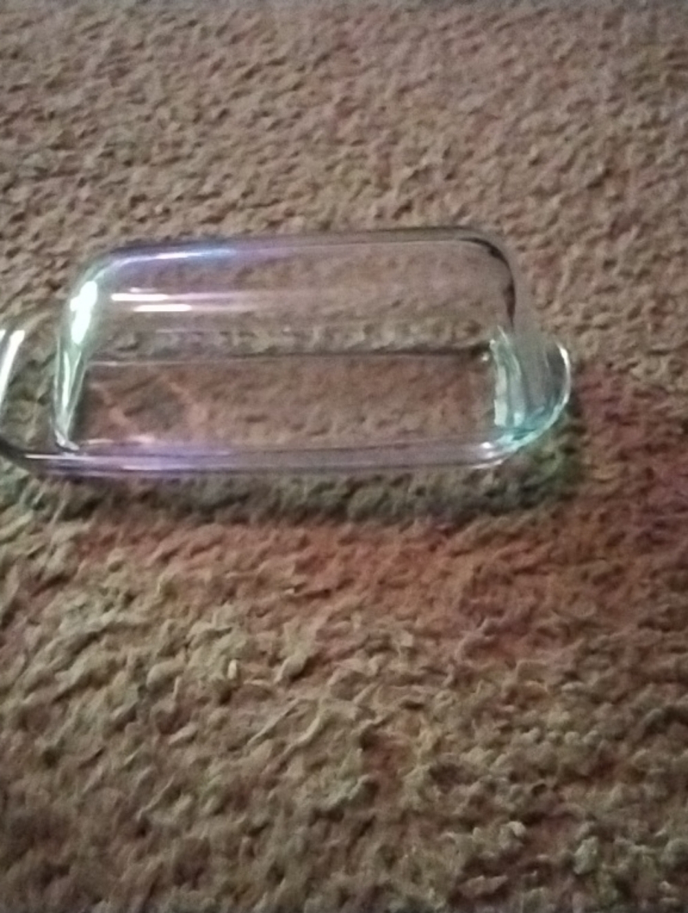 Clear Glass Butter Dish with Lid